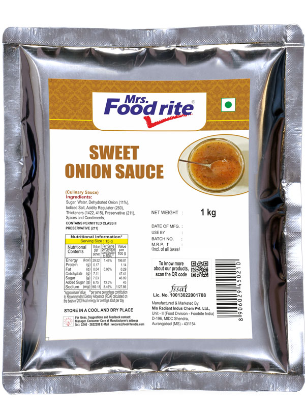 Mrs. Foodrite Sweet Onion Sauce (1 kg)