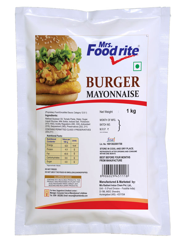 Mrs. Foodrite Burger Mayonnaise (1 kg)