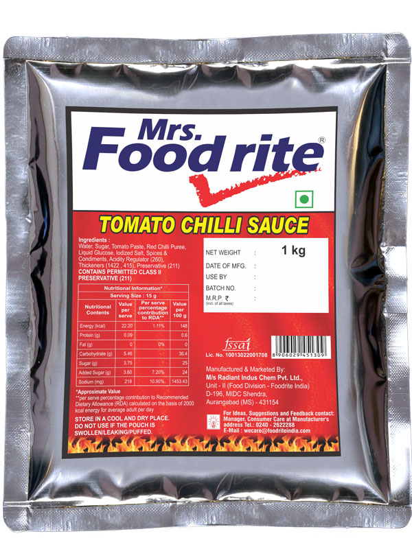 Mrs. Foodrite Tomato Chilli Sauce (1 kg)