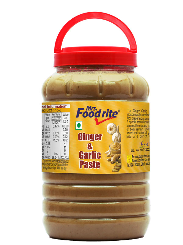 Mrs. Foodrite Ginger And Garlic Paste (5 kg)